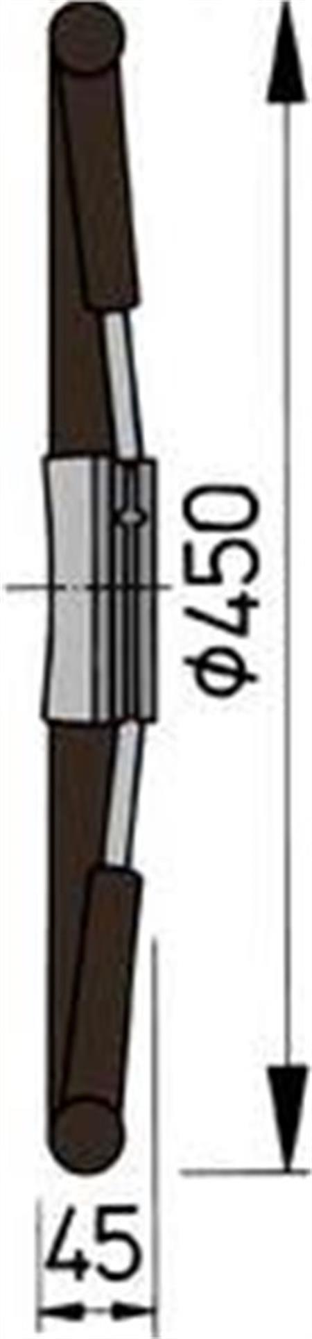 Vetus KS45Z Dümen 45cm Siyah