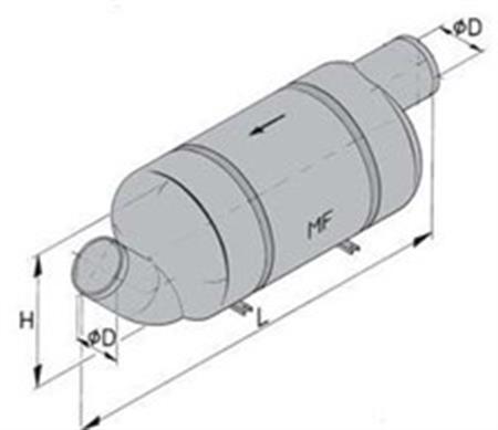 Vetus MF90 MF Muffler