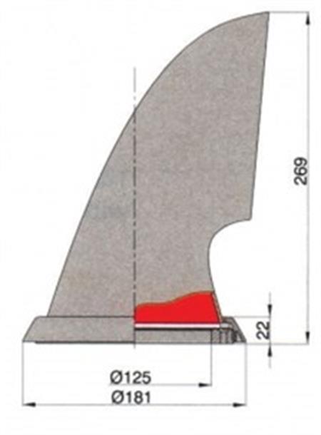 Vetus Paslanmaz Çelik Manika Levanter 125 Kırmızı