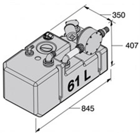 Vetus Pis Su Tankı Sistemi 12V/61 Litre