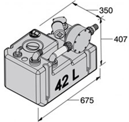 Vetus Pis Su Tankı Sistemi 24V/42 Litre