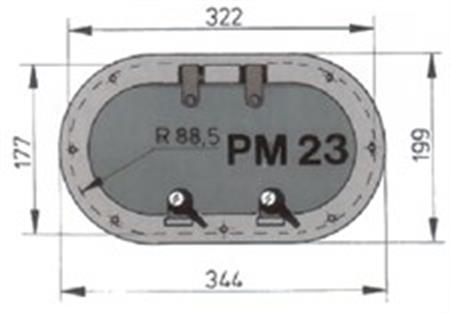 Vetus PM Lomboz, Anodize Aluminyum Çerçeve 199x344mm