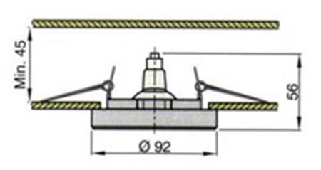 Vetus V-Line Halojen Tavan Lambası - Model Empoli
