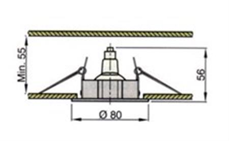 Vetus V-Line Lucca Halojen Tavan Lambası