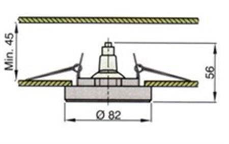 Vetus V-Line Pisa Halojen Tavan Lambası