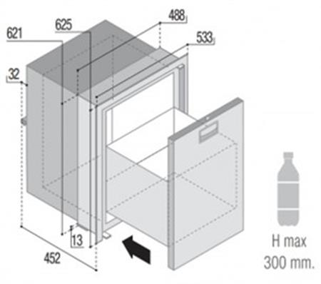 Vitrifrigo Buzdolabı Çekmeceli Model DW75 RFX 75 Litre