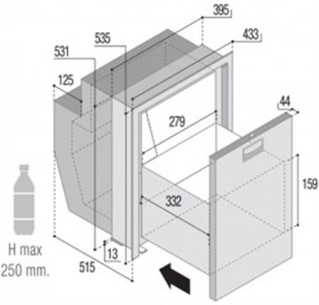 Vitrifrigo Buzdolabı Model DW51 RFX Hacim: 51 Litre