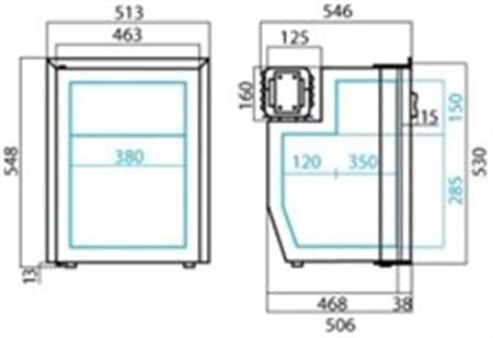Vitrifrigo Buzdolabı Paslanmaz Çelik Gövdeli Model C62iX Hacim: 62 Litre