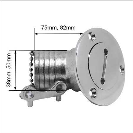 Water Dolum Kapağı Eğimli Krom 38mm