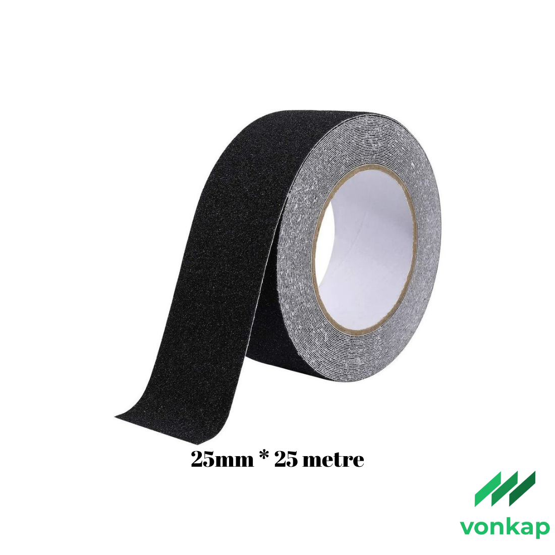 Vonkap Kaydırmaz Siyah Bant 25mmx25metre