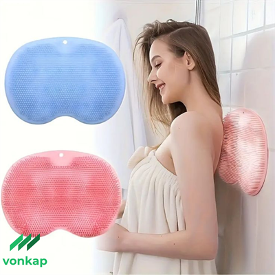 Vonkap 26 cm Yuvarlak Vantuzlu Sırt Kese Matı – Masaj ve Temizlik Bir Arada
