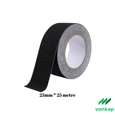Vonkap Kaydırmaz Siyah Bant 25mmx25metre