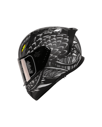 MTS M-801 Snake Full Face Güneş Vizörlü Kask - Draglax Grey - MotoDede