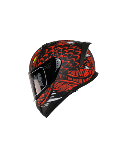 MTS M-801 Snake Full Face Güneş Vizörlü Kask - Draglax Red - MotoDede