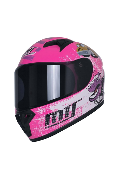 MTS M-201 Full Face Çocuk Motosiklet Kaskı Pink - MotoDede