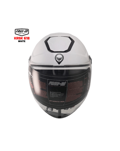 Free-M YA-665VR Güneş Vizörlü Yarım Kask - Beyaz - MotoDede