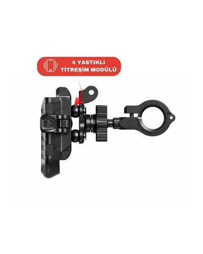 Knmaster TT-500 Titreşim Önleyicili Motosiklet Telefon Tutucu - MotoDede