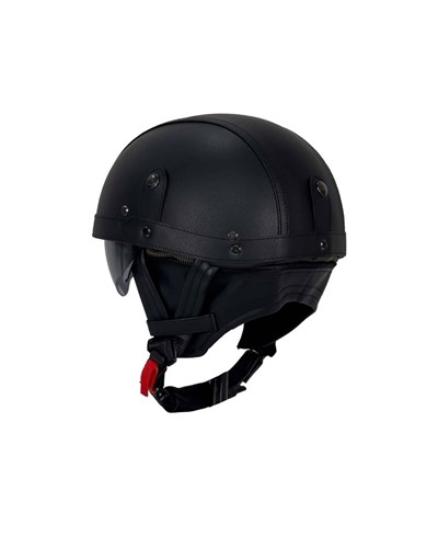 Tex 701 ZN Siyah Deri Miğfer Kask - MotoDede