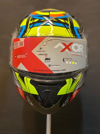 Axor Apex Vivid Fullface Motosiklet Kaskı Çift Vizörlü DOT Onaylı + Pinlock Hediyeli