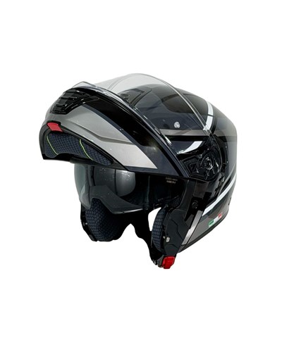 Sway SW 917 Fast Black Titanium Çene Açılır Kask - MotoDede