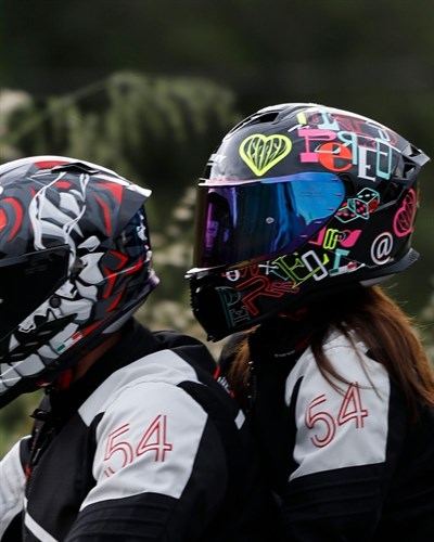 Sway SW-867 Peri Colorful Full Face Kask - MotoDede