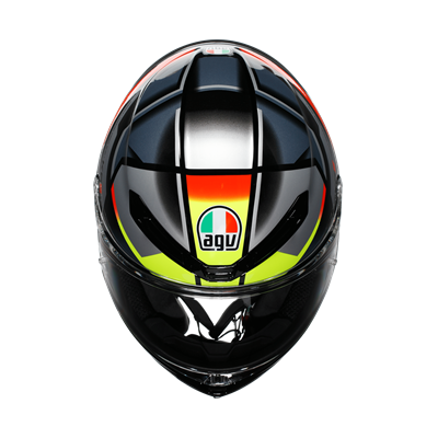 AGV KASK/K6 S E2206 MPLK ERAZER BLACK/RED YELLOW FLUO