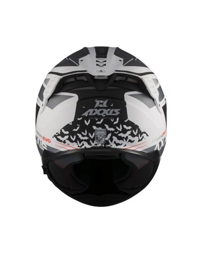 Axxis Hawk SV Evo D.Justice Kapalı Kask - A2 Gri/Beyaz - MotoDede