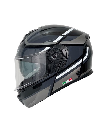Sway SW 917 Fast Black Titanium Çene Açılır Kask - MotoDede