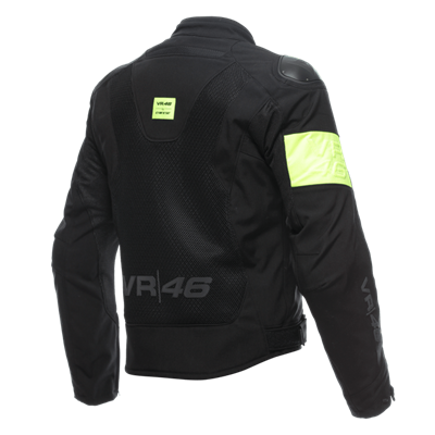 DAINESE/VR46 WETLAP AIR D-DRY JACKET  BLACK/FLUO-YELLOW
