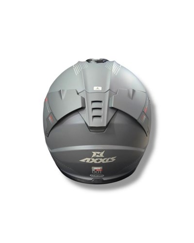 AXXIS Hawk Evo Solid Mat Gri Kapalı Motosiklet Kaskı - MotoDede