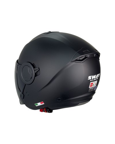 Sway SW-767 Mat Siyah Yarım Kask - MotoDede