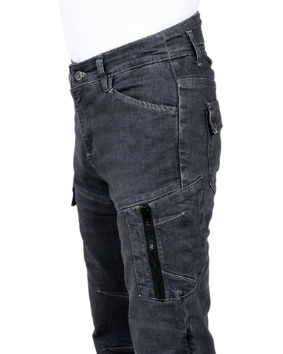 Rider Denim Samyeli Motosiklet Pantolonu (Gri) - MotoDede