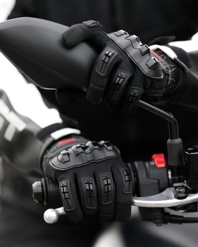 Ones Again MG14 Korumalı Yazlık Motosiklet Eldiveni Siyah - MotoDede