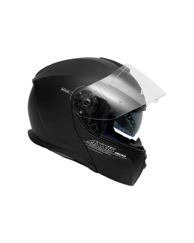 AXXIS Gecko SV Solid A1 Mat Siyah Çene Açılır Motosiklet Kaskı - MotoDede