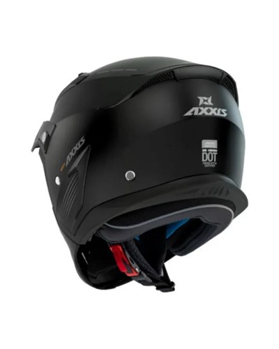 AXXIS Hunter SV Solid A1 Mat Siyah Açık Motosiklet Kaskı - MotoDede