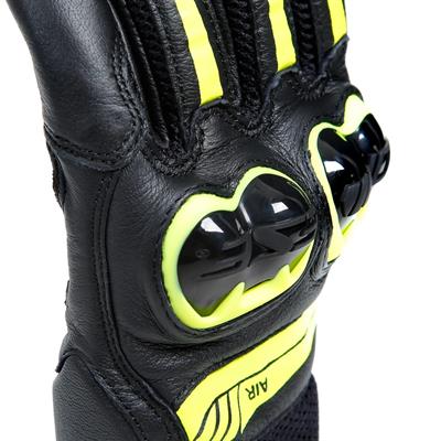 DAINESE ELDİVEN/MIG 3 UNISEX LEATHER GLOVES BLACK/FLUO-YELLOW