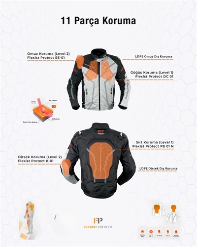 Forte GT 2003003 Niagara Plus 3 Mevsim Motosiklet Montu - MotoDede