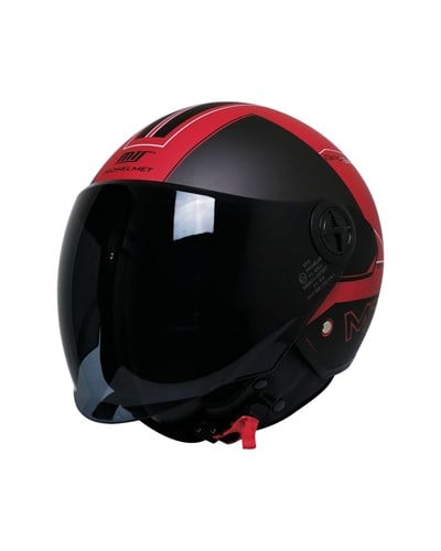 MTS FX-101 Design Red Yarım Kask - MotoDede