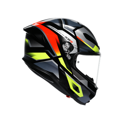 AGV KASK/K6 S E2206 MPLK ERAZER BLACK/RED YELLOW FLUO