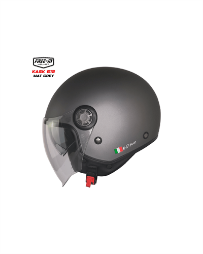 Free-M FR-612 Yarım Kask (Open Face) - Mat Gri - MotoDede