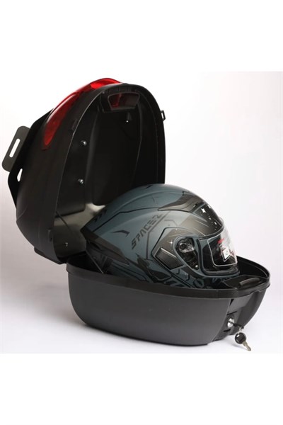 Tien SC-35 35 Litre Siyah Motosiklet Topcase Çanta (Çanta Üstü Metal Plakalı)