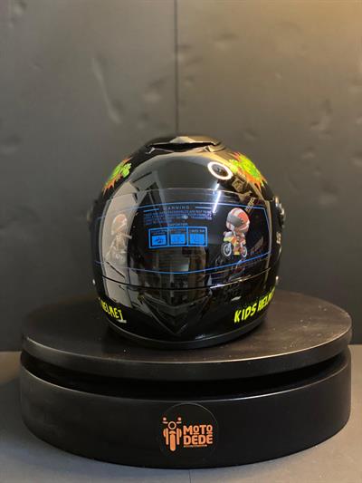 MTS SY118 Full Face Çocuk Kaskı Dinazor Deseni