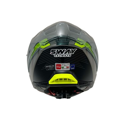 Sway SW 865 ST Titanium Yellow Full Face Kask - MotoDede