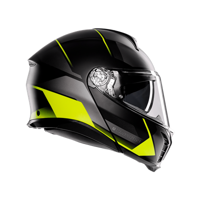 AGV KASK/TOURMODULAR MLT PERCEPTION MATT BLK YLW FLUO