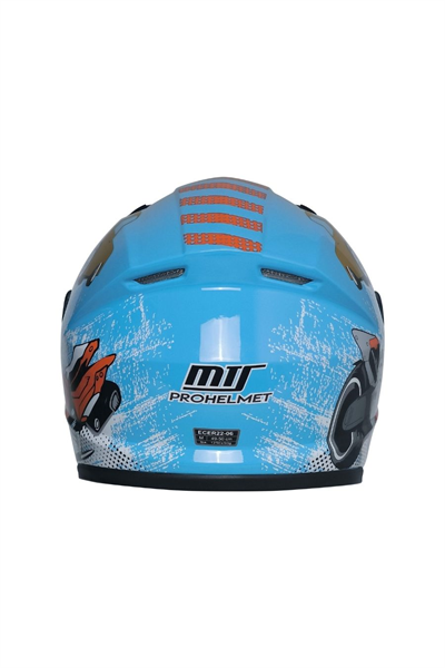 MTS M-201 Full Face Çocuk Motosiklet Kaskı Blue - MotoDede