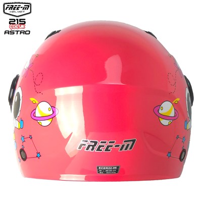 Free-M FR-215 Pink Interstellar (Astro) Çocuk Yarım Motosiklet Kaskı
