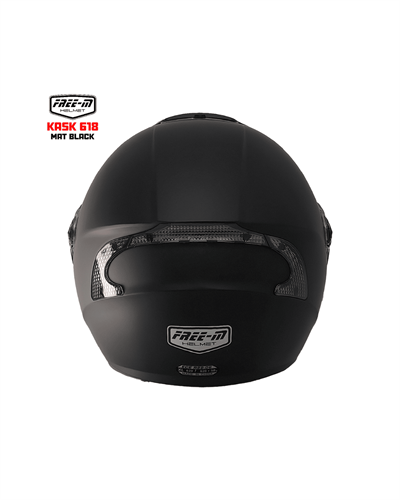 Free-M YA-665VR Vizörlü Yarım Kask - Mat Siyah - MotoDede