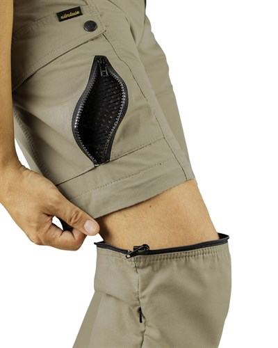 Rider Denim Alize Şort Olabilen Motosiklet Pantolonu (Bej) - MotoDede