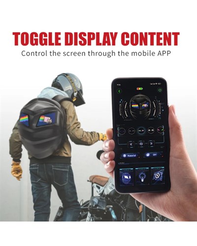 Jarmend T9-05 Karbon Desenli Oval LED Akıllı Motosiklet Çantası - MotoDede
