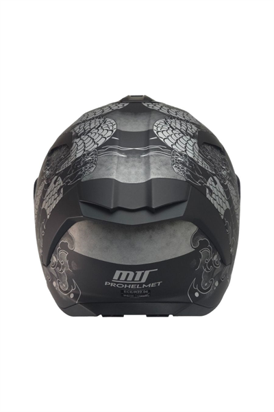 MTS X340 Goldy Grey Full Face Motosiklet Kaskı - MotoDede